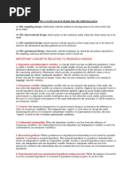 The Sampling Design: Split The Overall Research Design Into The Following Parts