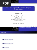 Use Case Diagrams & Sequence Diagrams: SE3A04 - Tutorial