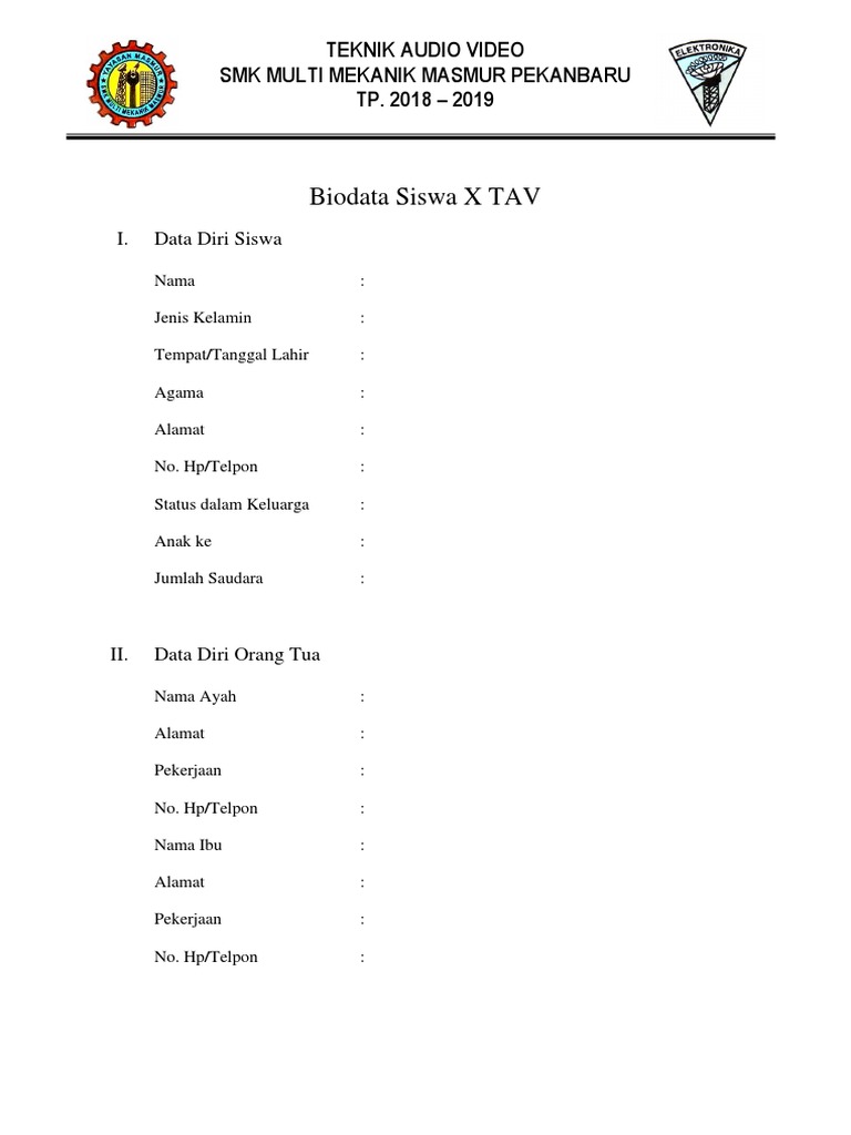 Lampiran Biodata Siswa