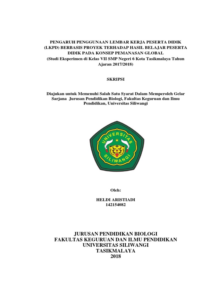 Judul Skripsi Pendidikan Biologi 2018 Ide Judul Skripsi Universitas