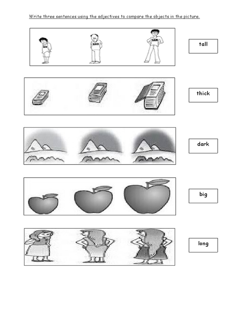 Compare Objects Using Adjectives | PDF