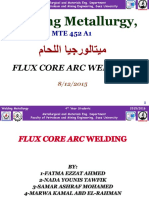 Welding Metallurgy,: Flux Core Arc Welding