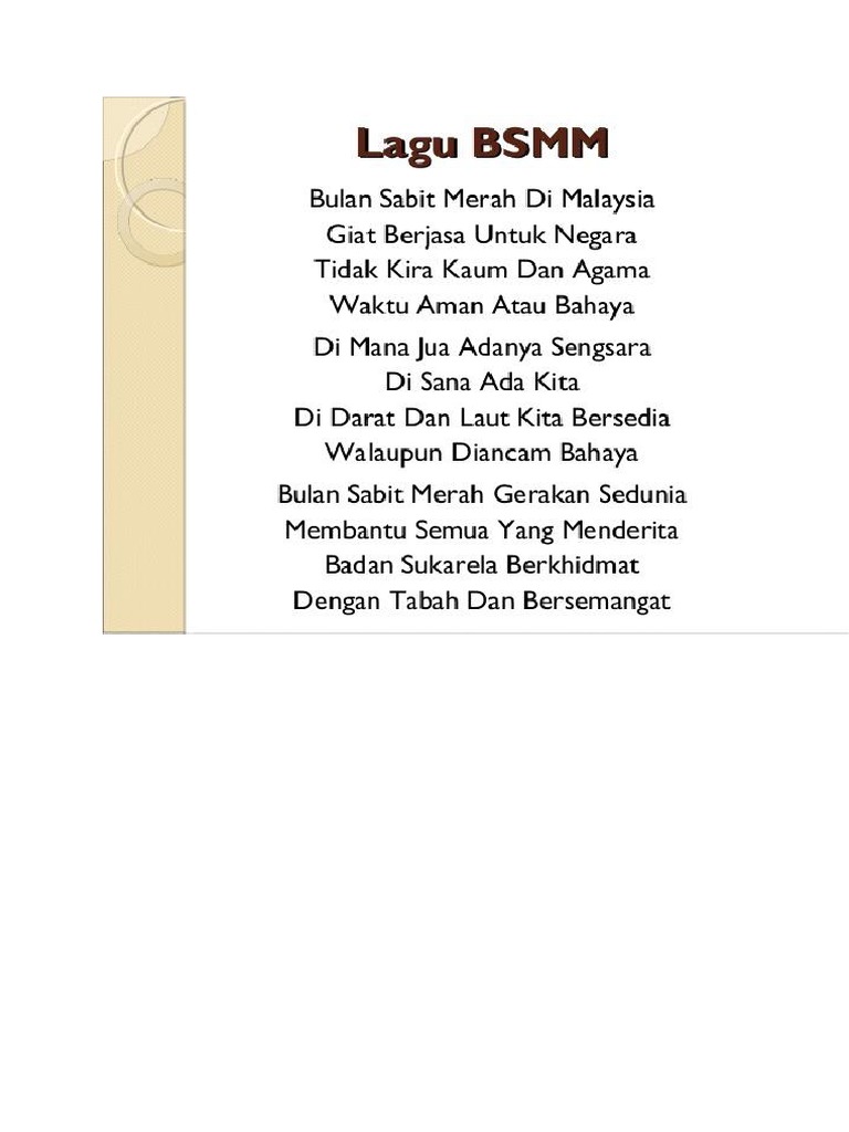 Lirik Lagu Bsmm