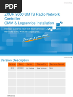 U - TM - ZXUR 9000 UMTS Radio Network Controller - OMM & Logservice Installation - R2.1