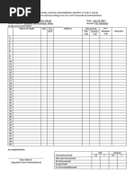 National School Deworming Month Sy (2017-2018) Masterlist and Recording Form For Soil Transmitted Helminthiasis