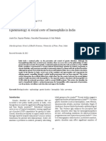 Epidemiology & Social Costs of Haemophilia in India: Review Article