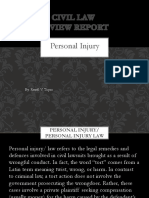 Civil Law Review Report: Personal Injury