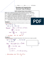 4.4 Modeling and Optimization (Extreme Value Problems)