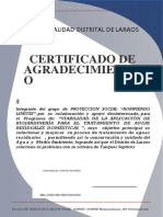 Certificado de Agradecimiento