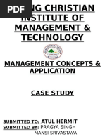 Ewing Christian Institute of Management & Technology: Management Concepts & Application Case Study