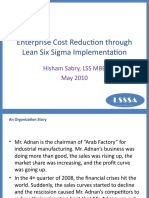 Enterprise Cost Reduction Through Lean Six Sigma Implementation