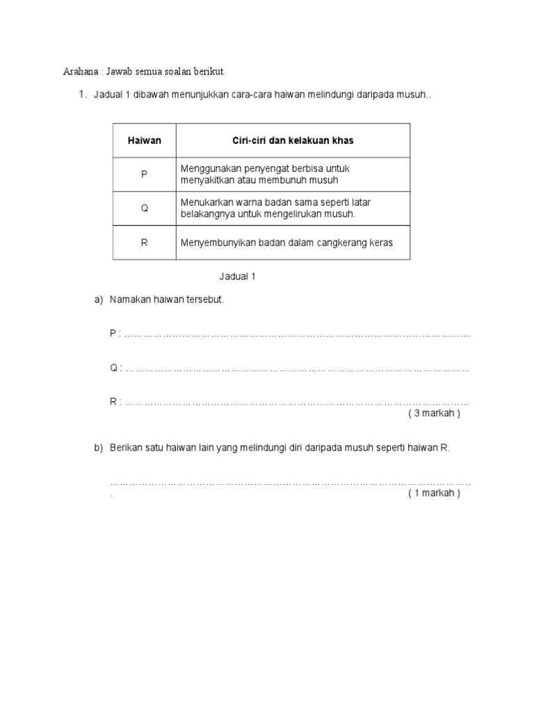 Tahun 5 Sains Kertas 2 Pdf