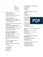 Preguntas de Química para Examen Al Nivel Superior