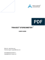 Triaxes Stereometer: User Guide