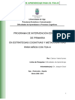 Programa de Intervención en TDA-H PDF