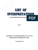 Interpretations Rulings Book - Set I