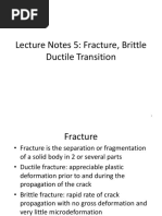 Lecture - 5 - Notes 5 - Fracture - Brittle Ductile Transition PDF