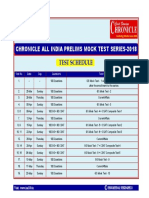 Chronicle All India Pre Mock Test Series 2018