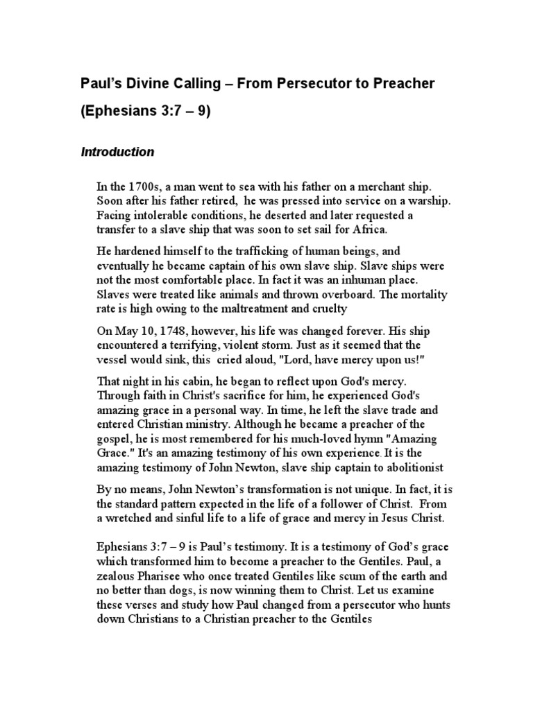 06 - Paul's Divine Calling | PDF | Paul The Apostle | Acts Of The Apostles