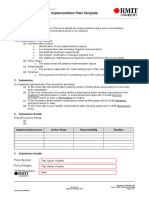 Policy and Procedure: Implementation Plan Template