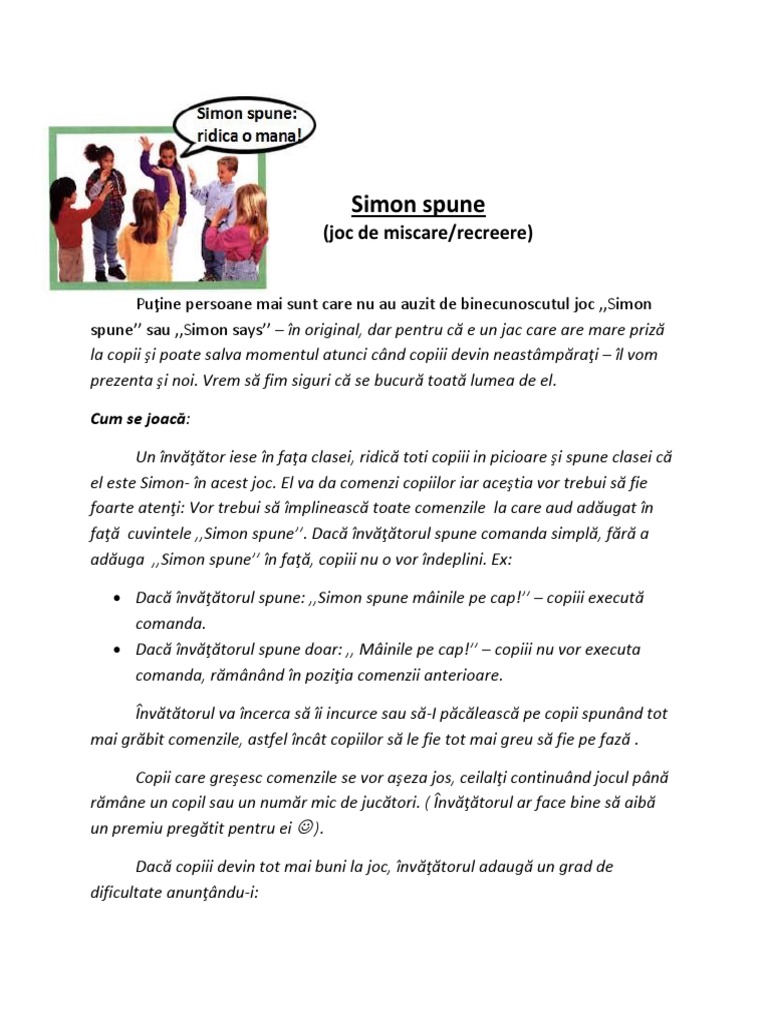 Simon Spune | PDF