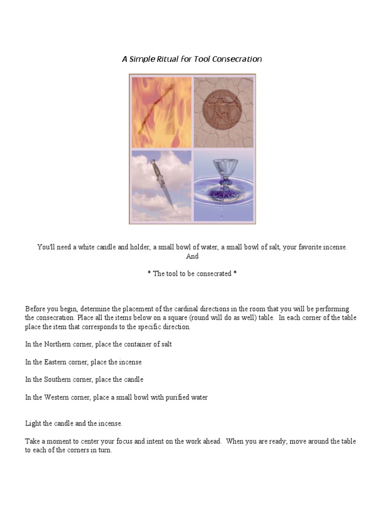 Simple Tool Consecration Ritual | PDF | Candle | Nature