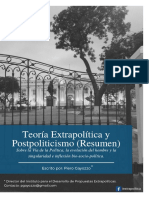 Teoría Extrapolítica y Postpoliticiso (Resumen) - Piero Gayozzo - IDPE