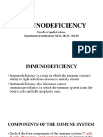 Immunodeficiency: Faculty of Applied Science Department of Medical Lab. Ml3A, ML3C, ML3D