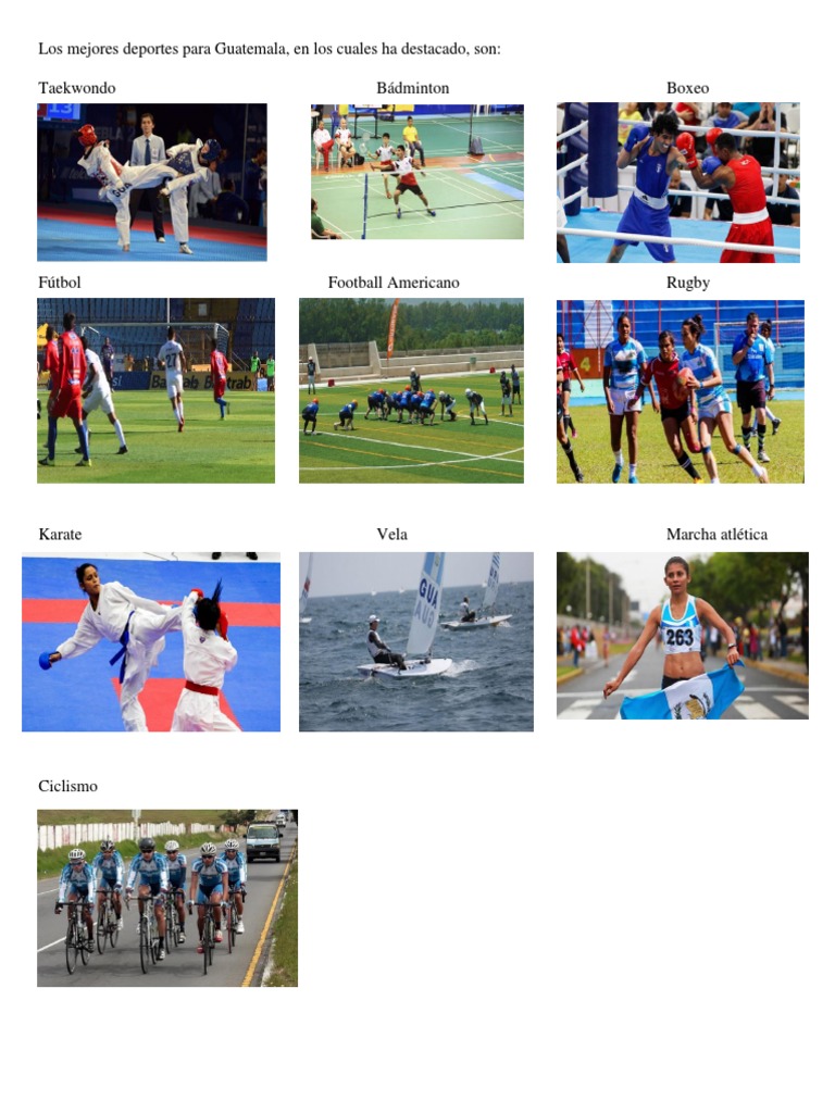 Deportes en Guatemala | PDF | Deportes | Judo