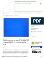 TV Daewoo Modelo DTQ-20V1SS Chasis CN-001G Con Pantalla Azul - Isaac Hernández PDF