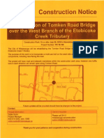 Construction Notice - Tomken Road Bridge