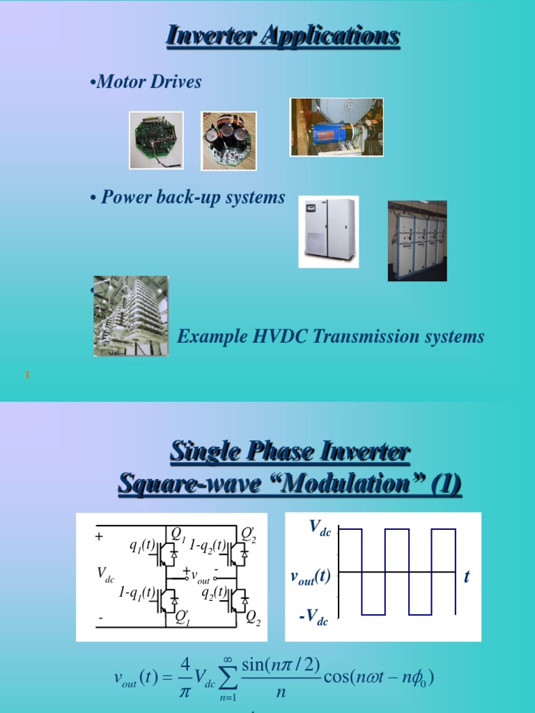 Inverter Applications: - Motor Drives | PDF | Power Inverter ...