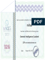 IQ Certificate