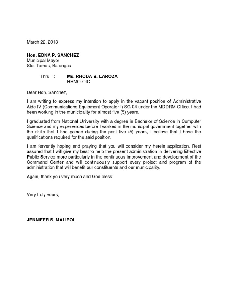 Download Application Letter Address To Mayor Gif - picture