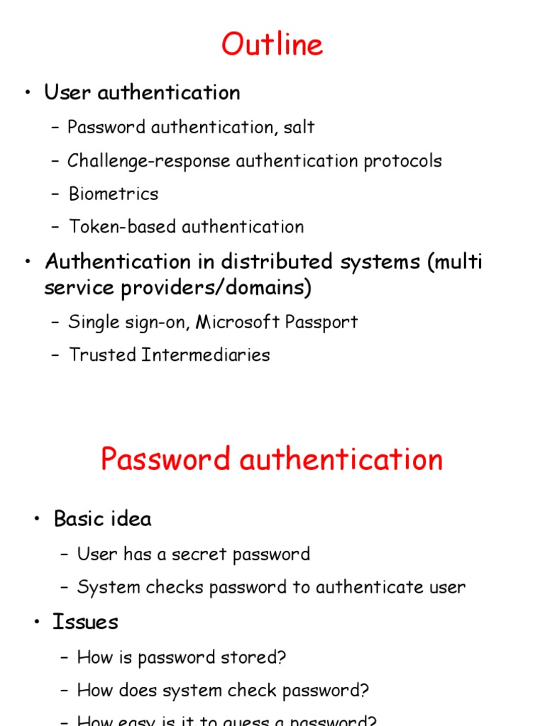 Authentication | PDF | Public Key Cryptography | Password