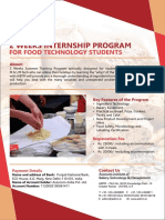 2 Weeks Internship Program For Food Technology Students PDF