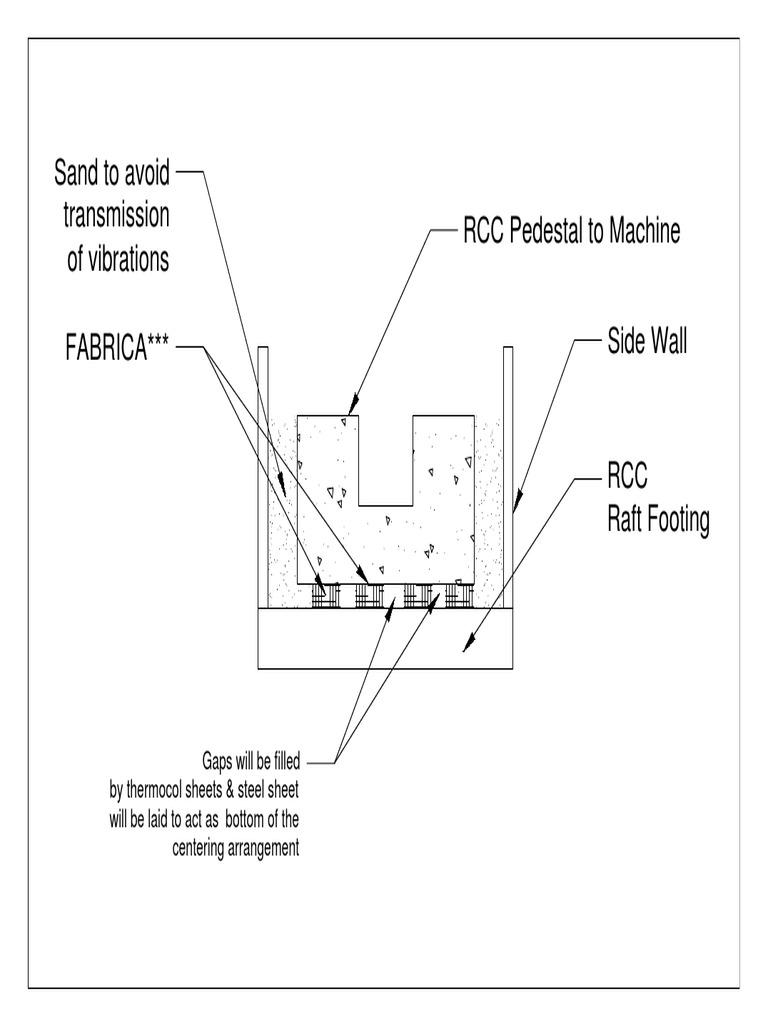 RCC Pedestal To Machine Sand To Avoid Transmission of Vibrations Fabrica PDF