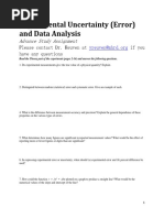 AP Physics 1 Experimental Uncertainty and Data Analysis