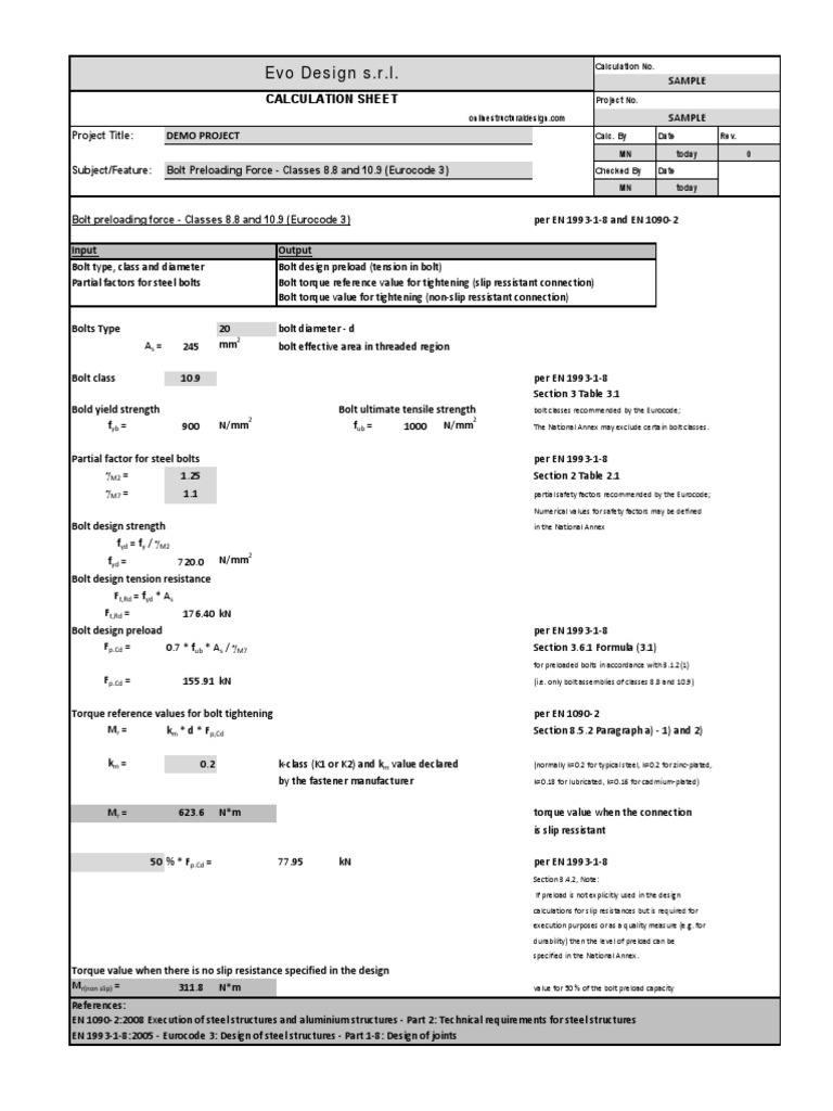 Bolt Preload Calculation Guide | PDF | Screw | Mechanical Engineering