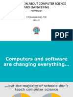 Introduction About Computer Science and Engineering: Prepared by P.Ponvasan, Hod /cse Srrcet
