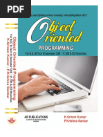 Object Oriented Programming For R-2017 by K. Sriram Kumar, P.Krishna Sankar