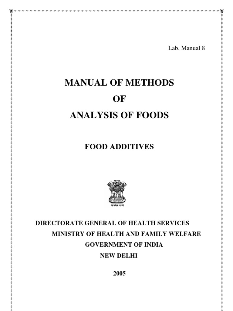 2-Analysis For Food Additives | PDF | Sodium Hydroxide | Thin Layer ...