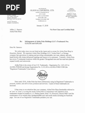 Cease and Desist Letter