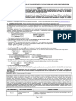 Instructions For Filling of Passport Application Form and Supplementary Form