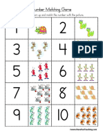 Numbers Matching Game PDF