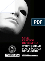 Folleto XXVII Festival de Teatro UPM