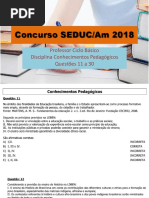 PROVA - Concurso SEDUC Ciclo 20 Horas SEDUC/Am