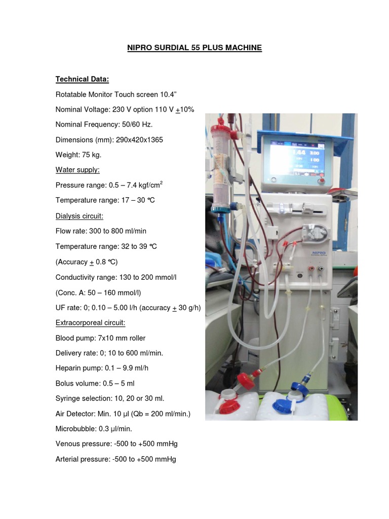 Nikkiso Dialysis Machine Manual