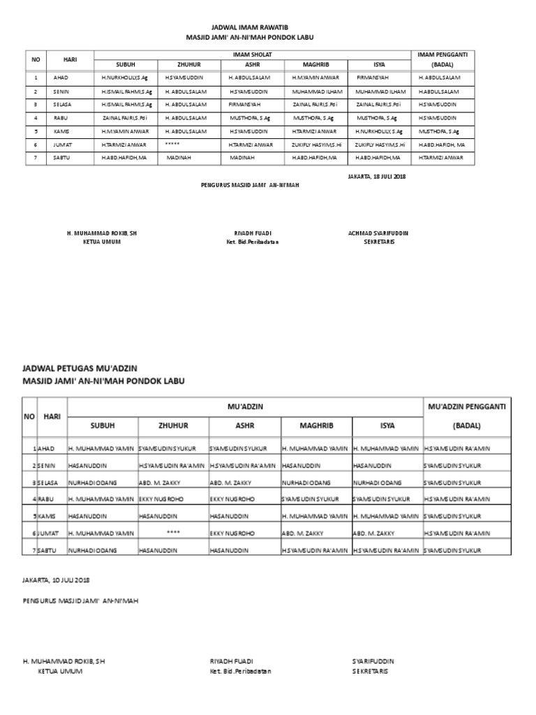 Jadwal Imam Rawatib Rev Pdf