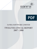 Sanra Annual Report 2007-2008